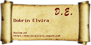 Dobrin Elvira névjegykártya